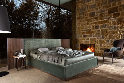 Patul Grandangolo, o combinatie perfecta intre lemn si textil.